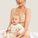 Women's Lace Nursing Bralette Beige