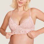 Women's Supportive Lace Nursing Bralette Gentle Rose