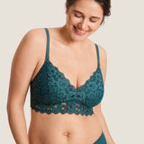 Women's Supportive Lace Nursing Bralette Spruce Green