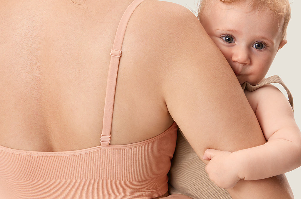 Women's Ribbed Scoop Nursing Bralette Candy Pink