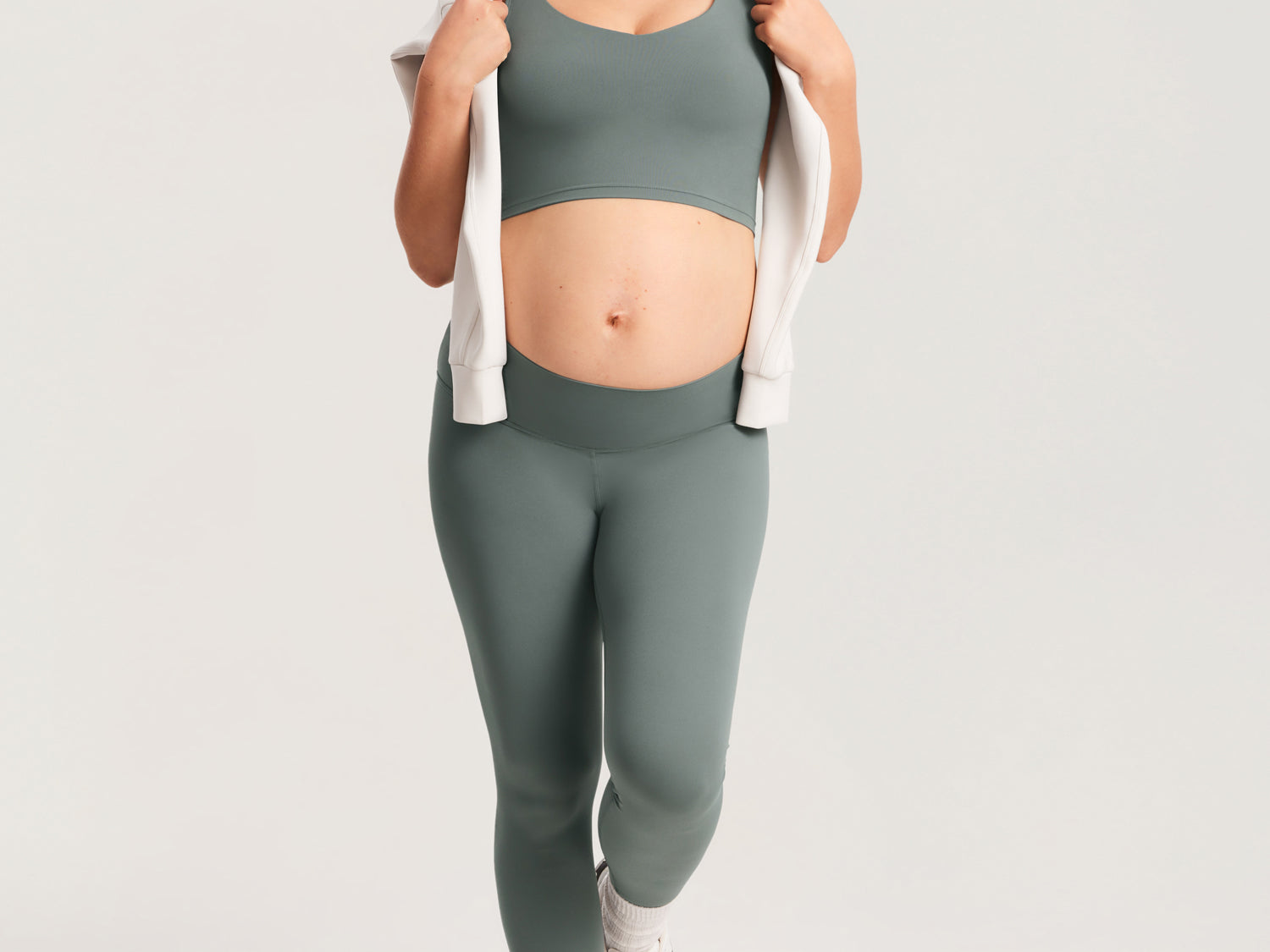 Women's V Neck Nursing Crop Tank Top Lilac Air