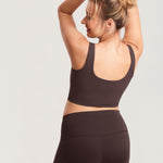 Women's V Neck Nursing Crop Tank Top Mojave Tan
