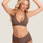 Women's Crossover Racerback Nursing Bra Warm Beige