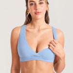 Women's Crossover Racerback Nursing Bra Moonlight Blue