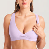 Women's Crossover Racerback Nursing Bra Warm Beige