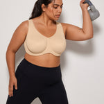 Women's High Impact Sports Bra Beige @model_info:A1