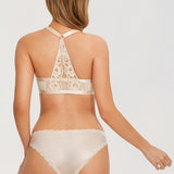 Women's Lacy Racerback Bra Beige