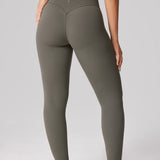 Women's Hugcurve No Front Seam Leggings 25" Smoked Green