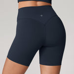 Women's Hugcurve No Front Seam Biker Shorts 6" Twilight Blue