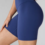 Women's Hugcurve No Front Seam Biker Shorts 6" Nightfall Blue