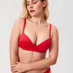 Women's Everyday Push Up Bra Deep Red
