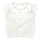 Women's Classic Lacy Mesh Bra Top Ivory @model_info:ES1