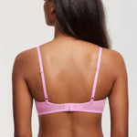 Women's Romantic Lace Plunge Bra Candy Pink