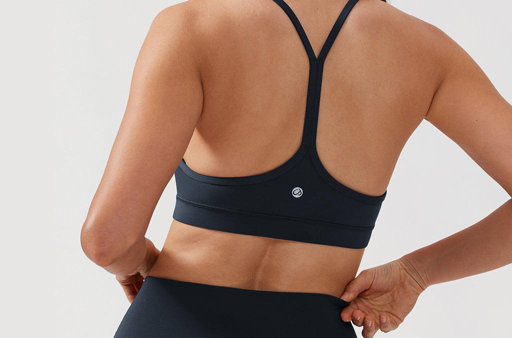 CRZ YOGA Women's Y Back Sports Bra Grey Sage