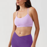 CRZ YOGA Women's Y Back Sports Bra True Navy