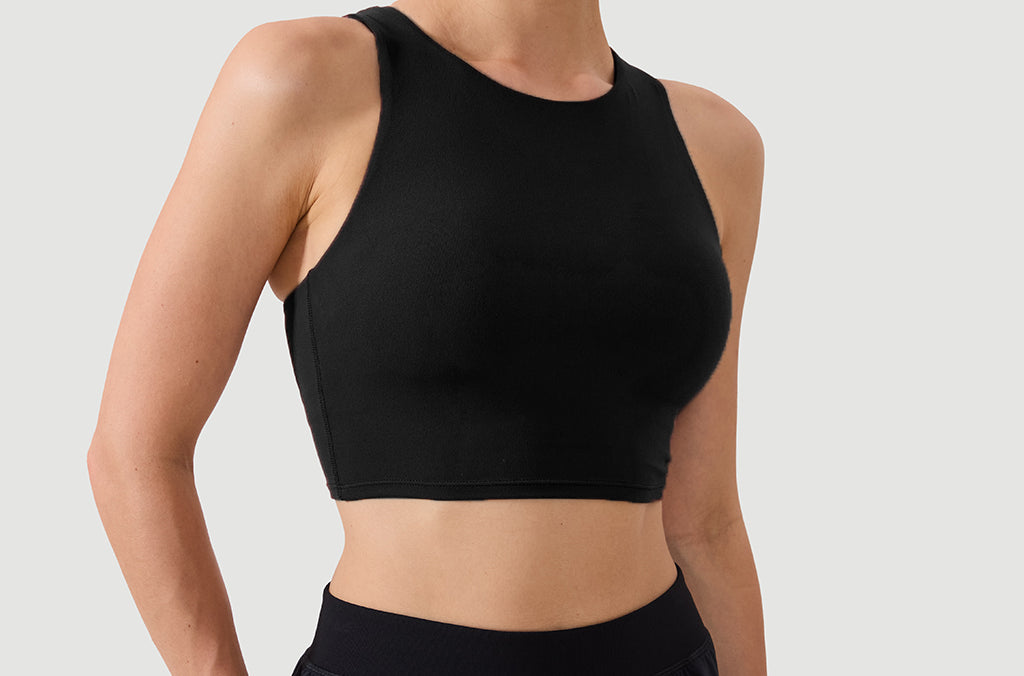 Women's Racerback Longline Sports Bra Taupe
