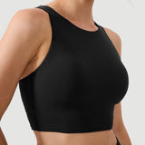 Women's Racerback Longline Sports Bra Black