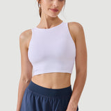Women's Racerback Longline Sports Bra Black