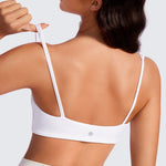 CRZ YOGA Women Butterluxe Square Neck Cami Padded Mini Bra Black