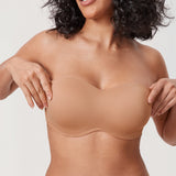 Women's Bandeau Strapless Bra Barely Buff