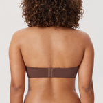 Women's Bandeau Strapless Bra Brown Violet