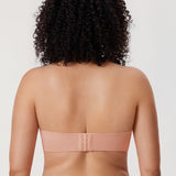 Women's Bandeau Strapless Bra Blush Beige