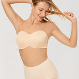 Women's Bandeau Strapless Bra Beige