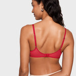 Women's Mesh Plunge Bra Lipstick Red