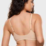 Women's Sheer Front Closure Bra Beige