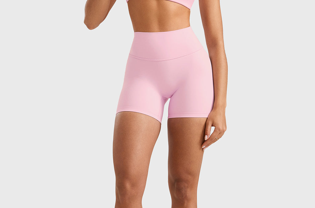 INGIA Womens High Waist No Front Seam Scrunch Butt Biker Shorts 5'' V-Back Scrunch Booty Gym Workouts Royal