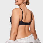 Women's Inbarely® Soft Three Layer Nursing Bralette - Scoop Neck Black @model_info:ES2