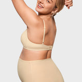 Women's Inbarely® Soft Three Layer Nursing Bralette - Scoop Neck Light Oatmeal @model_info:ES2