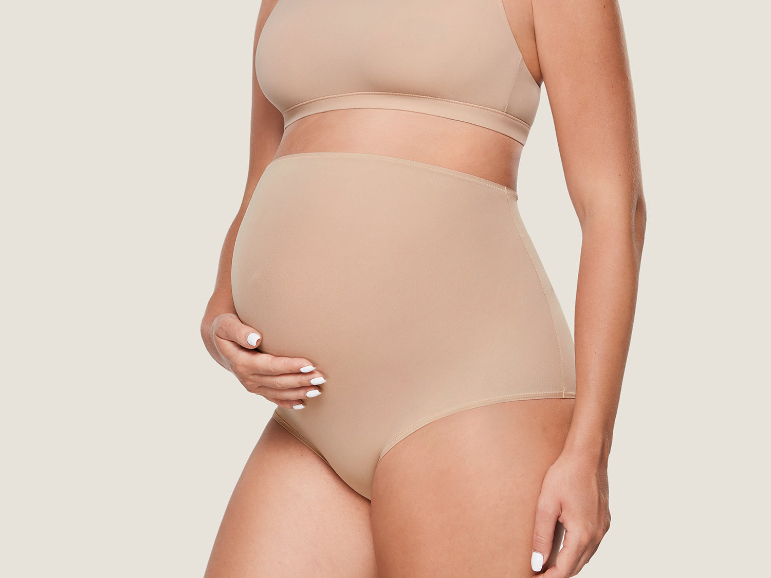 Women's High Waist Full Coverage Maternity Panties 2 Pack Wheat (2pack) @model_info:SHOPIFY1