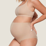 Women's High Waist Full Coverage Maternity Panties 2 Pack Wheat (2pack) @model_info:SHOPIFY4