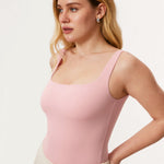 Women's Square Neck Bodysuit Rose Tan