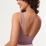 Women's Square Neck Bodysuit Orchid Rose