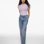 Women's Single Layer Basic Short Sleeve Top - Crew Neck Orchid Hush