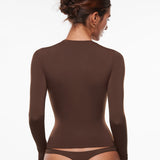 Women's Thermal Crewneck Long Sleeve Top Black