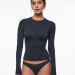 Women's Thermal Crewneck Long Sleeve Top Wheat Beige