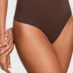 Women's Cozy High Waisted Thongs 3 Pack Hazelnut (3pack)