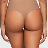 Women's Cozy High Waisted Thongs 3 Pack Gravel (3pack)