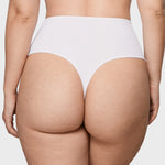Women's Cozy High Waisted Thongs 3 Pack White (3pack)
