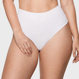 Women's Cozy High Waisted Thongs 3 Pack White (3pack)