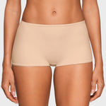 Women's Soft Mid Waist Boy Shorts 3 Pack Beige (3pack)
