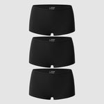 Women's Soft Mid Waist Boy Shorts 3 Pack Black 3pack