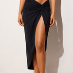 Women's Sexy Beach Cover Up Skirt Black @model_info:ES1