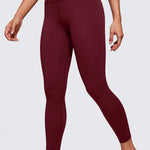 Women's Double Waistseam Leggings 25" Red Merlot
