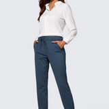 Women's Stretch Drawstring Jogger with Pockets 28'' Milky White