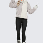 CRZ YOGA Women's Fleece Lined Leggings 25" Olive Green