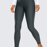 CRZ YOGA Women's Fleece Lined Leggings 25" Black